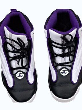 Nike Air Jordan Pro Strong (PS) Shoes Kid’s SZ 3Y  White Black Purple DC7909-150